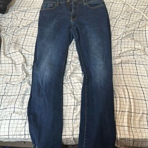 Blue male jeans slim fit